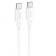 Кабель Hoco X96 Hyper 60W Type-C to Type-C White 1m