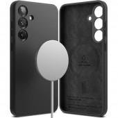 Силиконовый чехол Full Soft (MagSafe) Samsung Galaxy S24 FE Чорный FULL