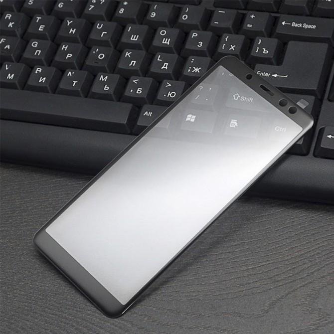 Захисне скло для SAMSUNG A605 Galaxy A6 Plus (2018) Full Glue (0.3 мм, 2.5D, чорне)-3
