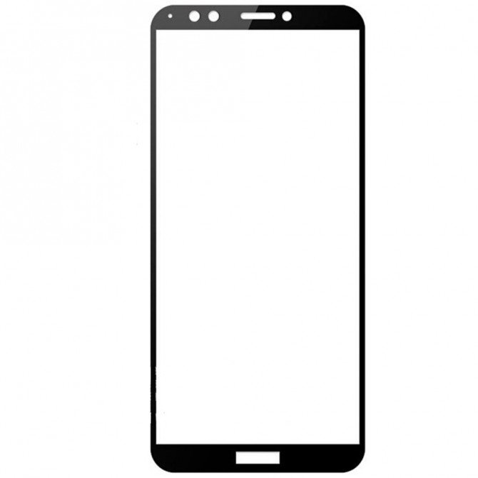 Защитное стекло для HUAWEI Y7 2018 Full Glue (0.3 мм, 2.5D, чёрное)-2