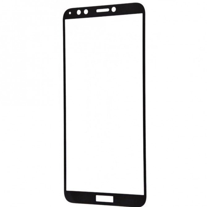 Защитное стекло для HUAWEI Y7 2018 Full Glue (0.3 мм, 2.5D, чёрное)-1