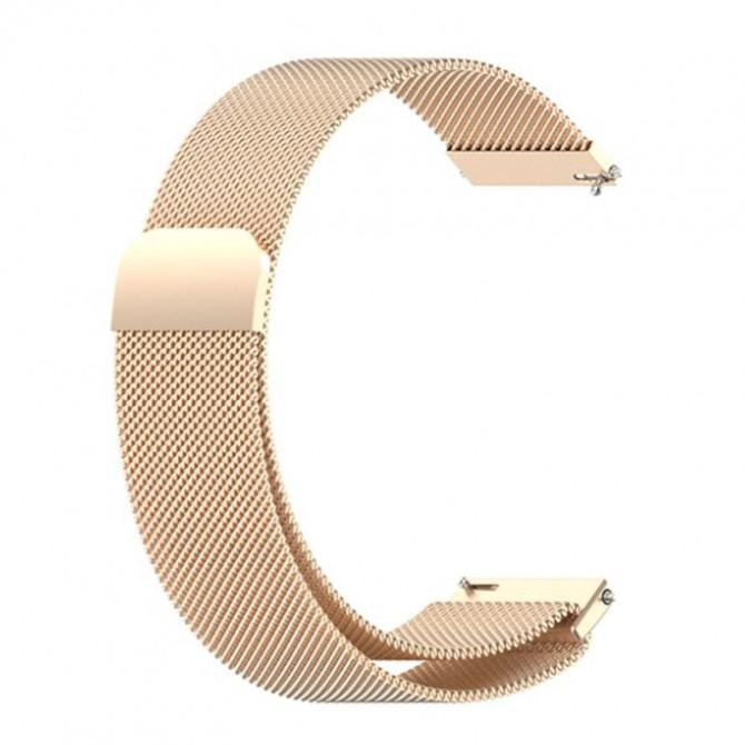 Ремінець універсальний 20mm Milanese Loop Beige Gold