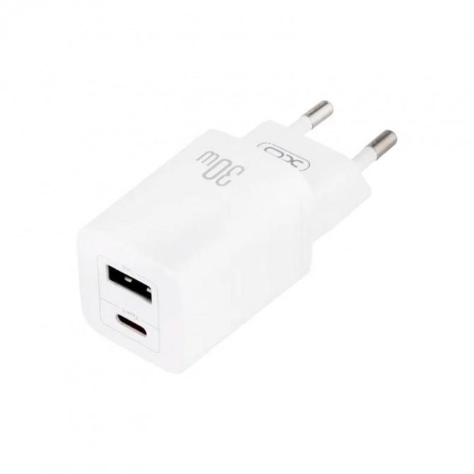 Мережевий зарядний пристрій XO HN238A QC3.0 30W/1 USB + 1 USB-C White-1