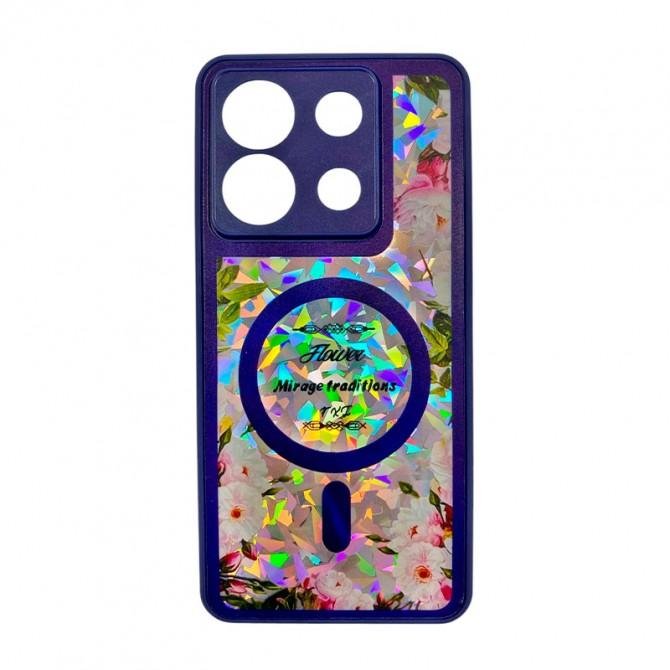 TPU+PC чохол Secret Flower для Xiaomi Poco X6/ Note 13 Pro 5G Navy Blue