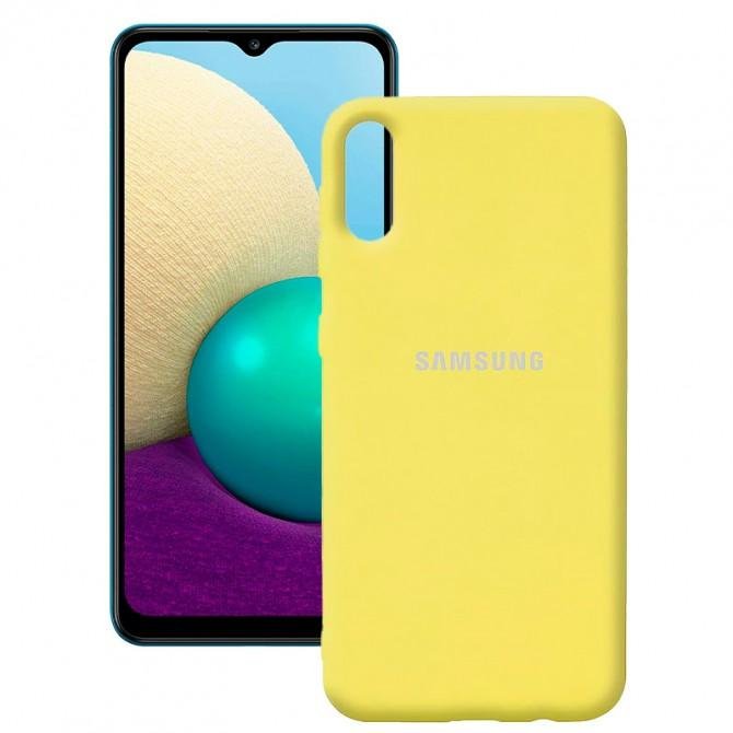 Чехол Soft Case Samsung A022 Galaxy A02 Желтый FULL-1