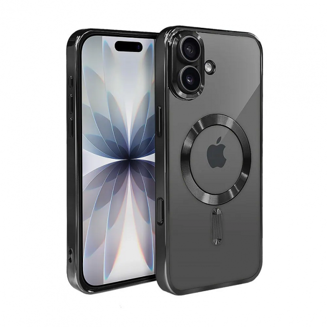 Силиконовый чехол SHINING with MagSafe для iPhone 17 Черный-1