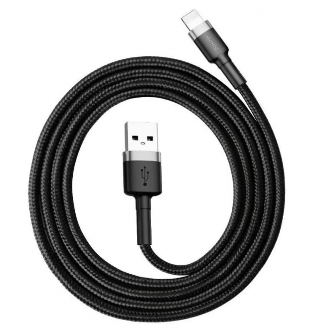 USB кабель Baseus Cafule Lightning (CALKLF-C) Black/Grey 2m