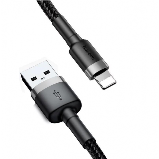 USB кабель Baseus Cafule Lightning (CALKLF-C) Black/Grey 2m-1