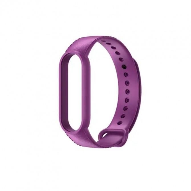 Ремінець для браслета Mi Band 5/6/7 (Silicon) Bronze Violet