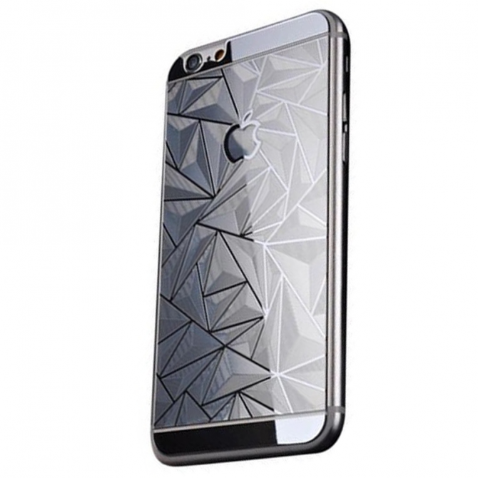 Захисне скло для APPLE iPhone 6/6S призма чорне (0.3 мм, 2.5D) комплект 2 шт.-1