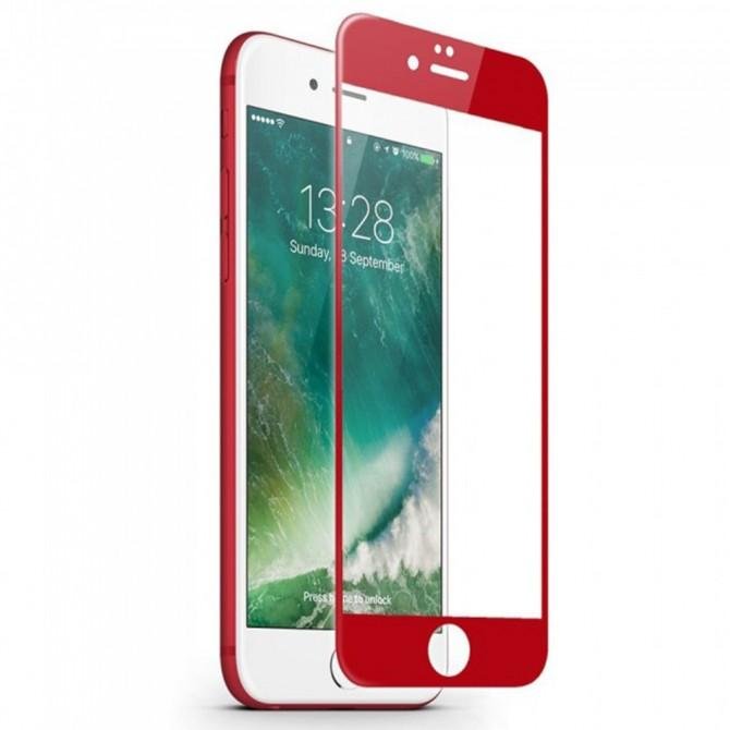 Защитное стекло для APPLE iPhone 7/8 Plus (0.3 мм, 4D/5D красное)-1