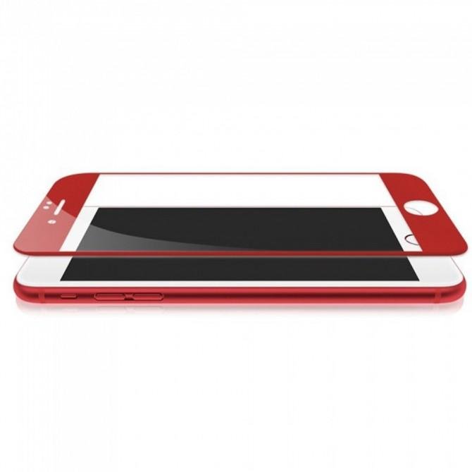Защитное стекло для APPLE iPhone 7/8 Plus (0.3 мм, 4D/5D красное)-2