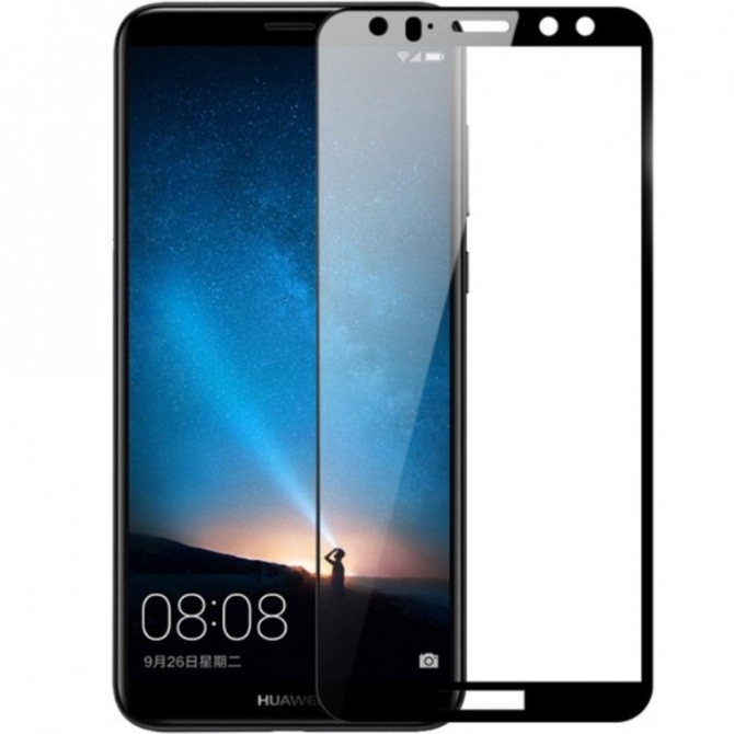 Защитное стекло для HUAWEI Mate 10 Lite (0.3 мм, 2.5D, с чёрным Silk Screen покрытием)-1