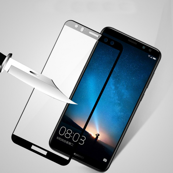 Защитное стекло для HUAWEI Mate 10 Lite (0.3 мм, 2.5D, с чёрным Silk Screen покрытием)-2