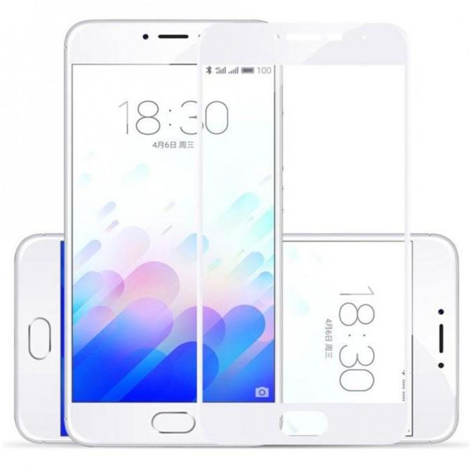 Захисне скло для MEIZU M3 Note (0.3 мм, 2.5D, з білим Silk Screen покриттям)