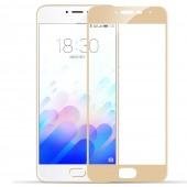 Захисне скло для MEIZU M3 Note (0.3 мм, 2.5D, з золотим Silk Screen покриттям)