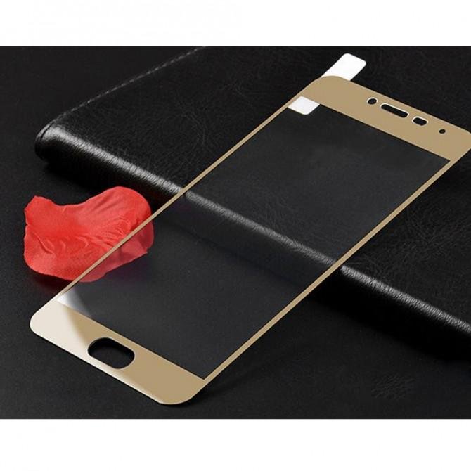 Захисне скло для MEIZU M3/M3 mini (0.3 мм, 2.5D, із золотим Silk Screen покриттям)-2