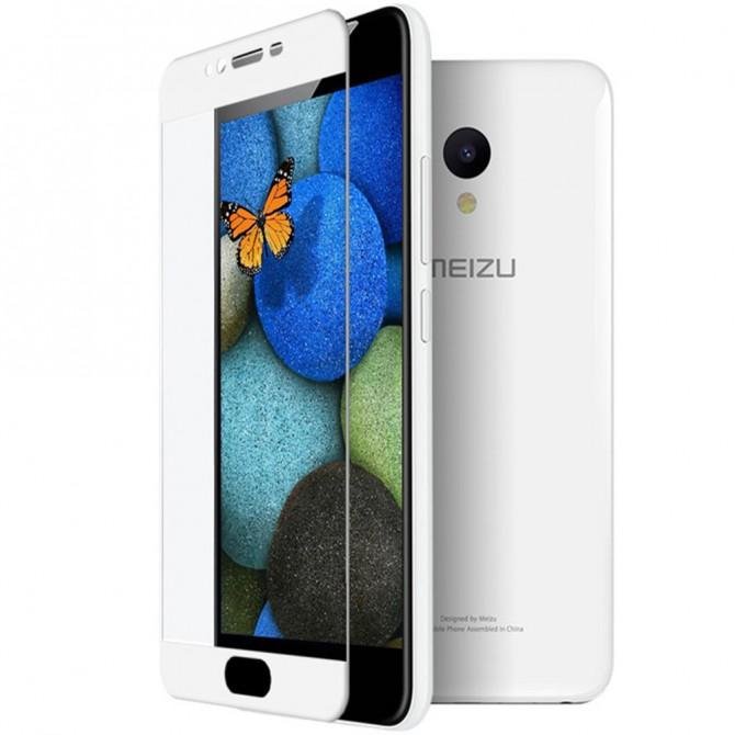 Защитное стекло для MEIZU M5 (0.15 мм, 3D Fiber белое)