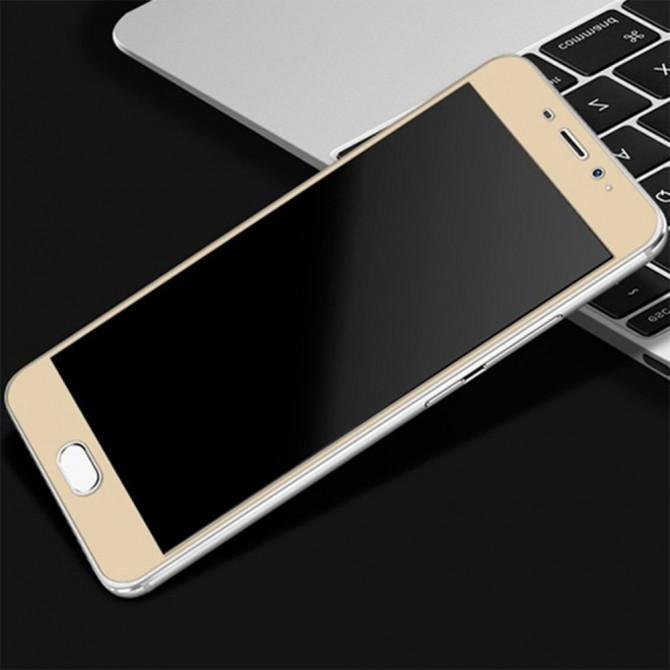 Захисне скло для MEIZU M5 Note (0.3 мм, 2.5D, із золотистим Silk Screen покриттям)-2