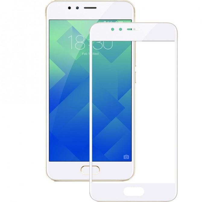 Захисне скло для MEIZU M5s (0.3 мм, 2.5D, з білим Silk Screen покриттям)-1