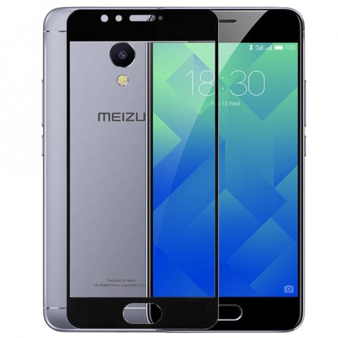 Захисне скло для MEIZU M5s (0.3 мм, 2.5D, з чорним Silk Screen покриттям)-1