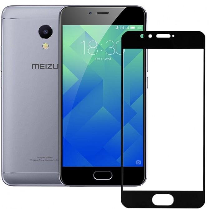 Захисне скло для MEIZU M5s (0.3 мм, 2.5D, з чорним Silk Screen покриттям)-2