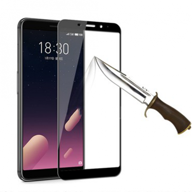 Захисне скло для MEIZU M6s (0.3 мм, 2.5D, з чорним Silk Screen покриттям)-2