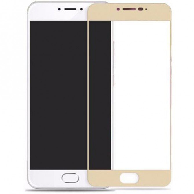Защитное стекло для MEIZU MX6 (0.3 мм, 2.5D, с золотистым Silk Screen покрытием)