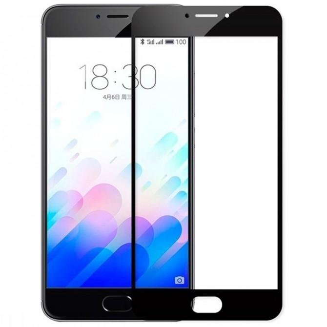 Захисне скло для MEIZU Pro 6/Pro 6s (0.3 мм, 2.5D, з чорним Silk Screen покриттям)-1