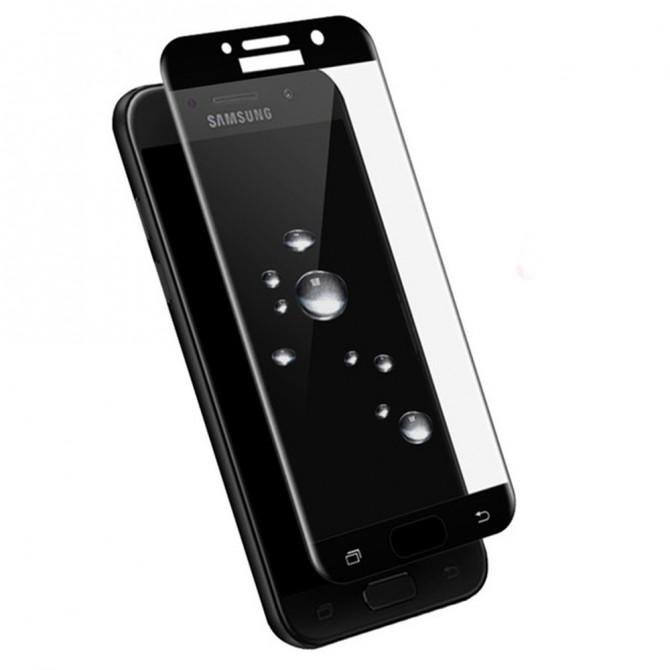 Защитное стекло для SAMSUNG A720 Galaxy A7 (2017) (0.3 мм, 2.5D, с чёрным Silk Screen покрытием)-2