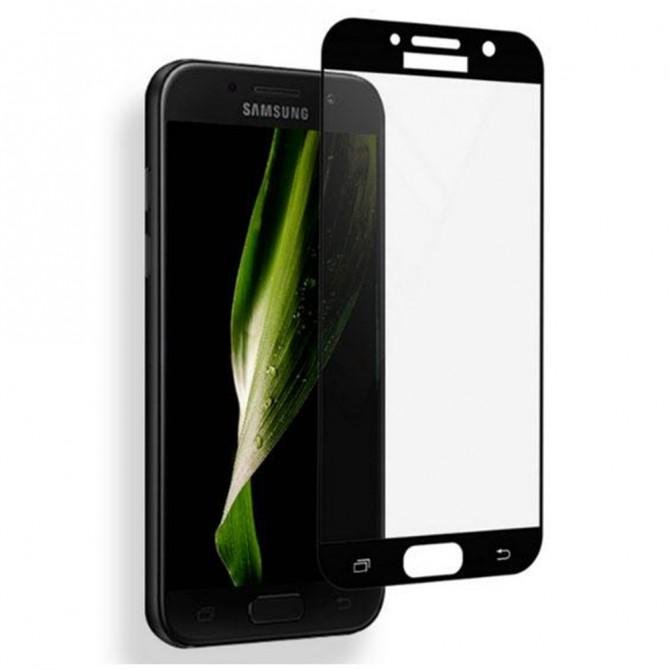 Защитное стекло для SAMSUNG A720 Galaxy A7 (2017) (0.3 мм, 5D чёрное)-1