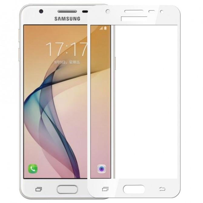 Защитное стекло для SAMSUNG G610F Galaxy J7 Prime (0.3 мм, 2.5D, с белым Silk Screen покрытием)-1