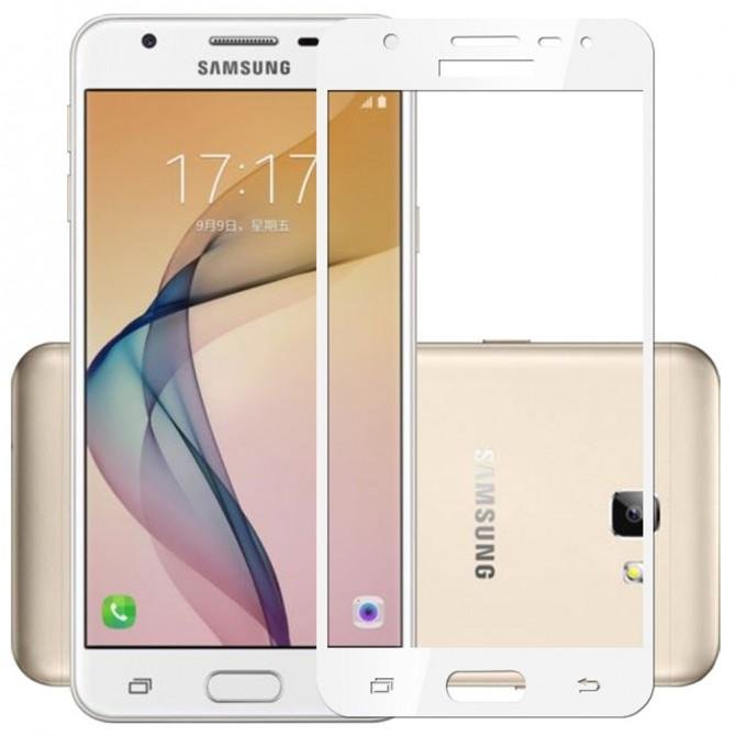Защитное стекло для SAMSUNG G610F Galaxy J7 Prime (0.3 мм, 2.5D, с белым Silk Screen покрытием)-2