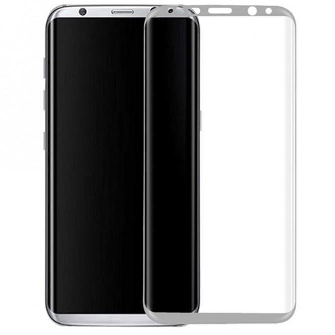 Защитное стекло для SAMSUNG G955 Galaxy S8 Plus (0.3 мм, 3D серебристое)