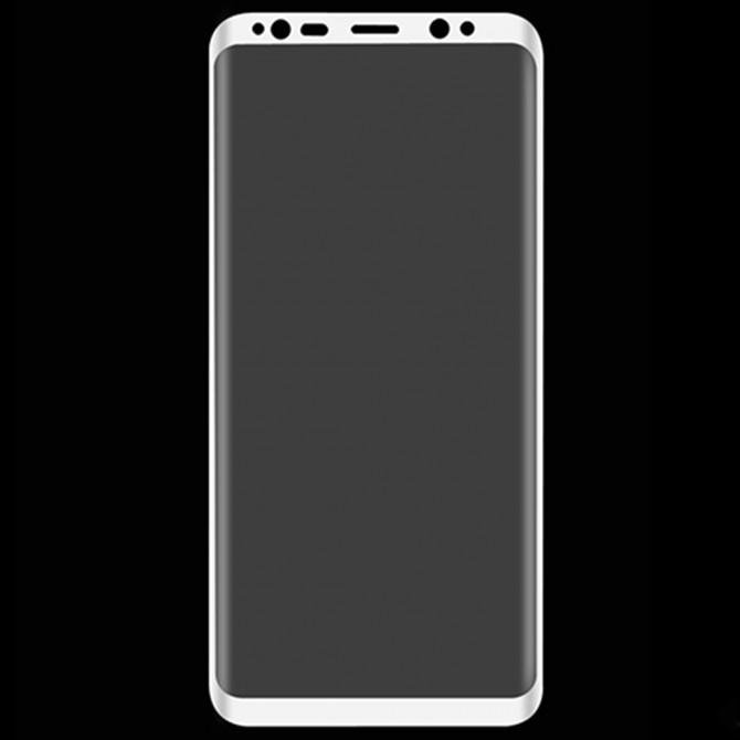 Защитное стекло для SAMSUNG G955 Galaxy S8 Plus (0.3 мм, 3D серебристое)-3