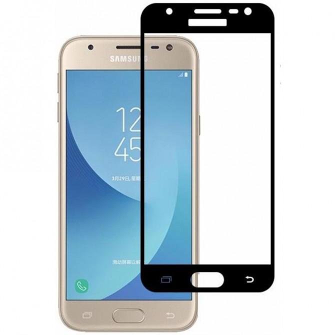 Защитное стекло для SAMSUNG J330 Galaxy J3 (2017) (0.3 мм, 5D чёрное)-3