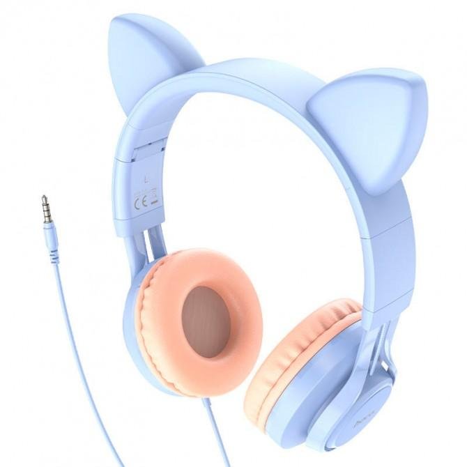 Навушники Hoco W36 Cat ear Dream Blue-1