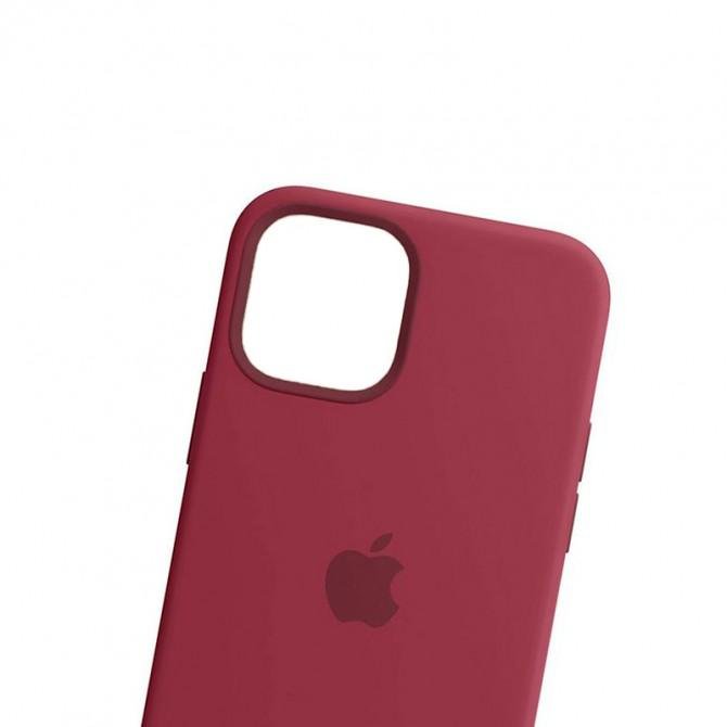 Оригінальний силіконовий чохол для iPhone 13 Pro Max Бордовий FULL-3