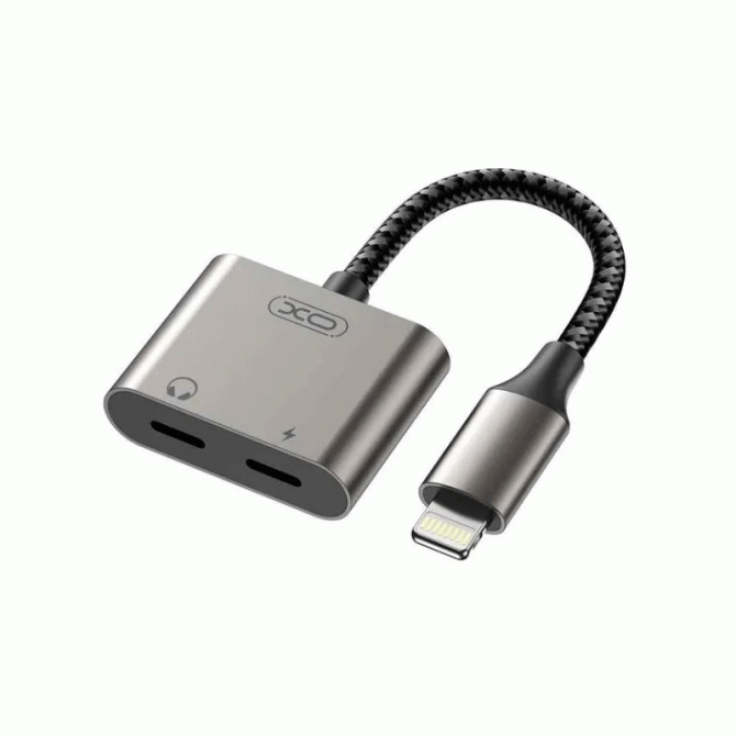 Переходник XO NB-R258B Lightning to Lightning & 3.5mm Mate Black