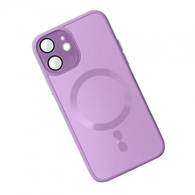 Чехол TPU+Glass Sapphire Midnight with MagSafe для Apple iPhone 11 (6.1") Лаванда-1