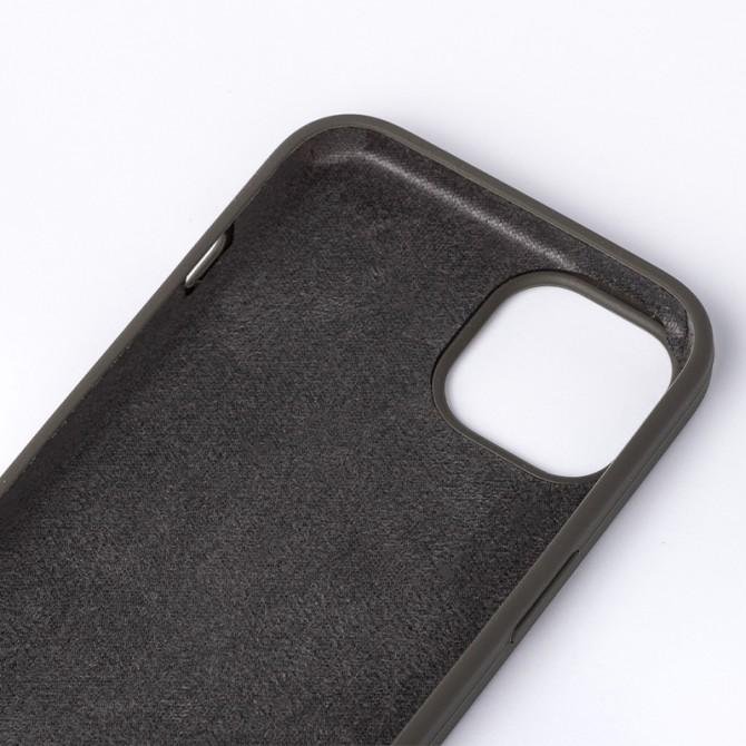 Оригинальный силиконовый чехол для iPhone 12 /12 Pro Темно Серый FULL-2