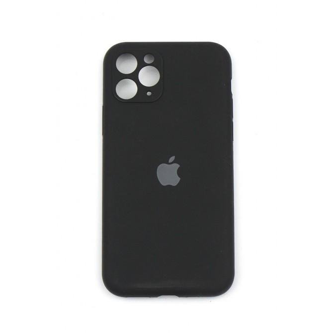 Оригинальный силиконовый чехол для iPhone 11 Pro Черный FULL (with camera protection)