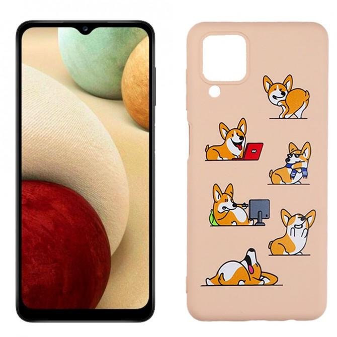 Чохол Funny Animals series для Samsung A125 Galaxy A12 Pink Sand Corgi