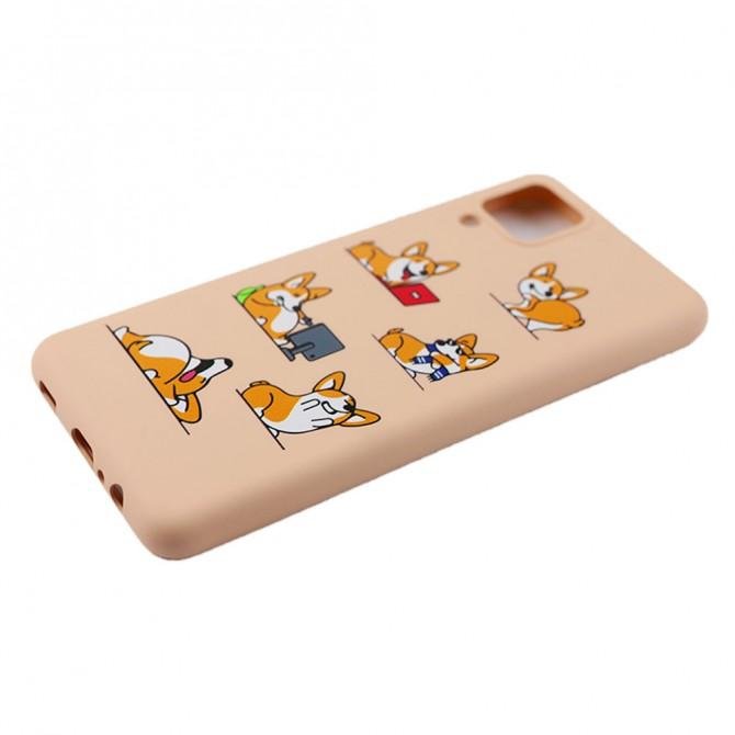 Чохол Funny Animals series для Samsung A125 Galaxy A12 Pink Sand Corgi-4