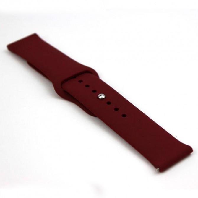 Ремешок универсальный силиконовый Semi-twill 20mm Марсала