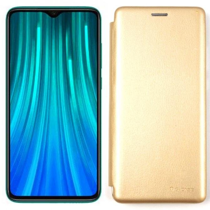Чехол книжка U-Like Best для Xiaomi Redmi Note 8 Pro Gold