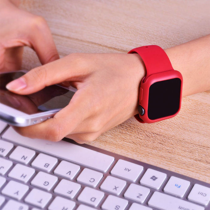 Силіконовий Чохол для Apple Watch 42mm Червоний-4