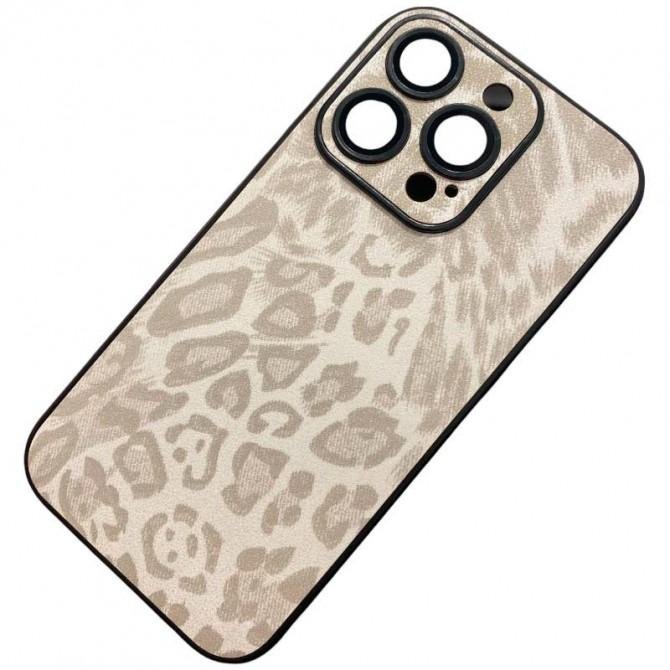 Чохол-накладка шкіряний Leopard Print для iPhone 16 Pro White-2