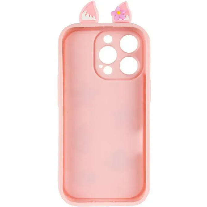 Чeхол TPU Toys Case with Ears для Apple iPhone 15 Pro (6.1") Light Pink-1