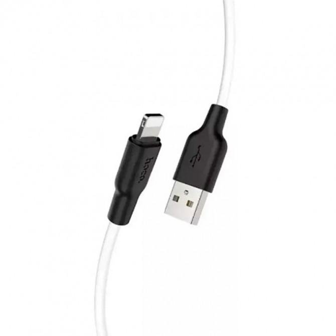 USB Кабель Hoco X21 Plus Silicone Lightning Black/White 1m